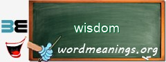 WordMeaning blackboard for wisdom